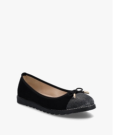 ballerines femme a bout brillant et semelle crantee noirC745401_2