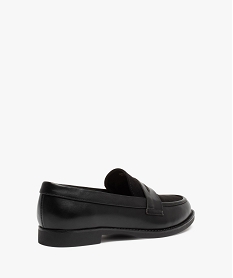 mocassins femme unis bi-matieres a talon plat noir mocassinsC746101_4
