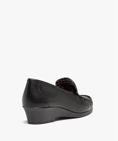 mocassins confort femme a talon dessus cuir brode noir mocassinsC746901_4