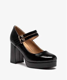escarpins babies vernis a talon et double bride femme noir standardC749701_2