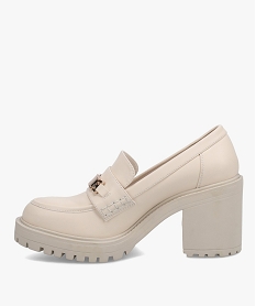 mocassins femme a talon large et semelle crantee blancC750001_3