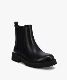 boots femme style chelsea crantees avec detail metallise noir standardC752001_2