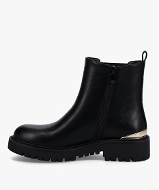 boots femme style chelsea crantees avec detail metallise noirC752001_3