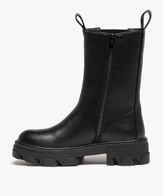 boots femme chelsea unies a semelle epaisse et crantee noir bottines et bootsC752101_2