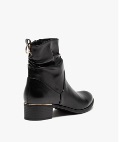 boots femme unies avec effet drape et details metallises noirC753801_3