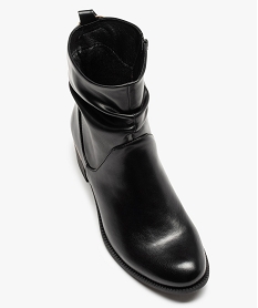 boots femme unies avec effet drape et details metallises noirC753801_4
