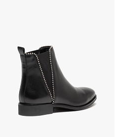 boots femme style chelsea dessus cuir uni - taneo noirC755901_4