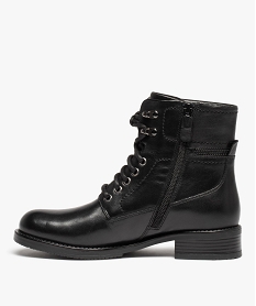 boots femme a lacets dessus cuir uni - taneo noirC756101_3