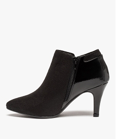 low-boots femme unies a talon aiguille et bout pointu noirC758701_3