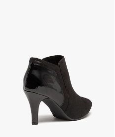 low-boots femme unies a talon aiguille et bout pointu noirC758701_4