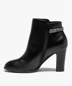 boots fille style chelsea unies avec elastique paillete noirC758801_3