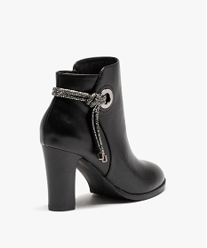 boots fille style chelsea unies avec elastique paillete noirC758801_4
