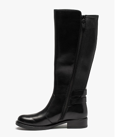 bottes femme cavalieres dessus cuir uni - taneo noirC764201_3