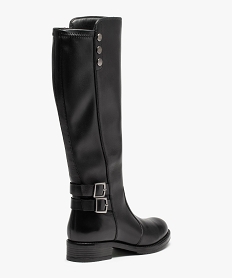 bottes femme cavalieres dessus cuir uni - taneo noirC764201_4