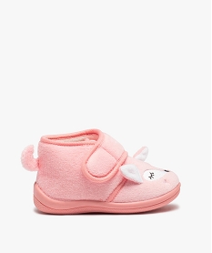 GEMO Chaussons bébé fille bottillon en velours motif renard Rose