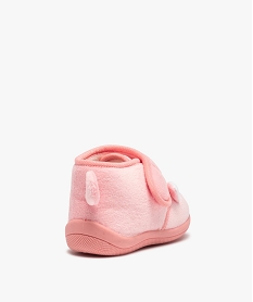 chaussons bebe fille bottillon en velours motif renard roseC766601_4