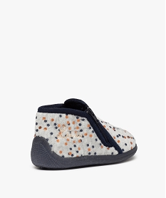 chaussons bebe fille bottillons a pois brillants - lulucastagnette grisC766701_4