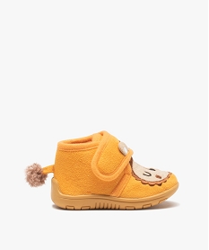 GEMO Chaussons bébé garçon bottillons en velours lion Jaune