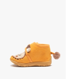 chaussons bebe garcon bottillons en velours lion jauneC766901_3