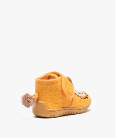 chaussons bebe garcon bottillons en velours lion jauneC766901_4