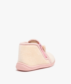 chaussons fille bottillons zippes avec oreilles en relief beigeC768201_4