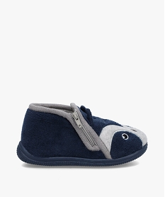 GEMO Chaussons garçon bottillons en velours raton-laveur bleu standard