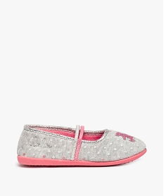 GEMO Chaussons fille ballerines à détails brillants - LuluCastagnette gris standard
