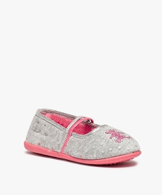 chaussons fille ballerines a details brillants - lulucastagnette grisC771901_2