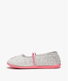 chaussons fille ballerines a details brillants - lulucastagnette grisC771901_3