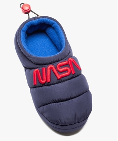 chaussons garcon matelasses et brodes - nasa bleuC773401_4