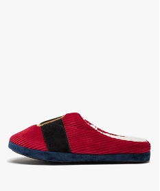 chaussons homme mules en velours pere noel rougeC775501_3