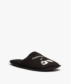 chaussons homme mules imprimees flemminator noirC775801_2