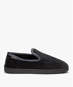 GEMO Chaussons homme style charentaises en velours - Isotoner noir standard
