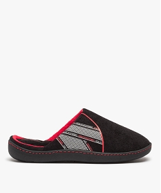 GEMO Chaussons homme mules plates en velours bicolores - Isotoner Noir