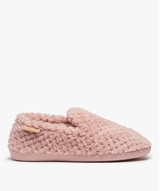 GEMO Chaussons femme mules à talon en velours - Isotoner Rose