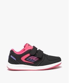 GEMO Baskets fille à détails contrastés fermeture scratch - Umbro Noir