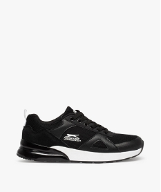 GEMO Baskets garçon en mesh à semelle bicolore – Slazenger Sael noir vif