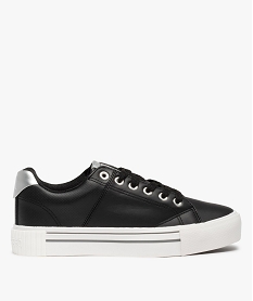 GEMO Baskets femme à semelle contrastante - Kappa Tudy Noir
