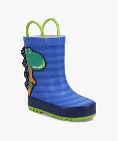 bottes de pluie bebe dinosaure avec anses bleuC807901_2