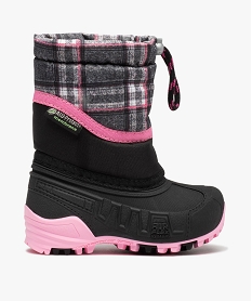 apres-ski fille a motifs avec lien coulissant ajustable - boatilus noir bottes de pluie et apres-skiC808101_1