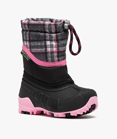 apres-ski fille a motifs avec lien coulissant ajustable - boatilus noir bottes de pluie et apres-skiC808101_2