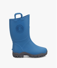 bottes de pluie garcon dessus uni avec anses - boatilus bleuC809001_1