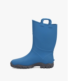 bottes de pluie garcon dessus uni avec anses - boatilus bleuC809001_3