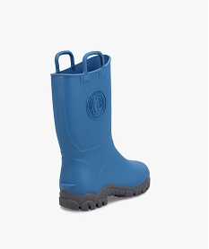 bottes de pluie garcon dessus uni avec anses - boatilus bleuC809001_4