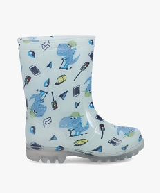 GEMO Bottes de pluie garçon imprimées streetwear dinosaures Gris