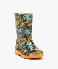 bottes de pluie garcon colorees a motifs dinosaures vertC809601_2