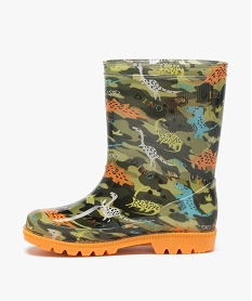 bottes de pluie garcon colorees a motifs dinosaures vertC809601_3