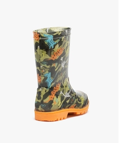 bottes de pluie garcon imprimees dinosaures vertC809601_4