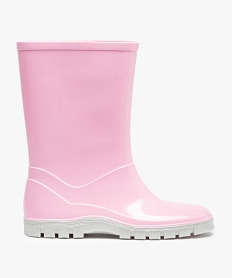 bottes de pluie fille unies a semelle crantee contrastante roseC810101_1