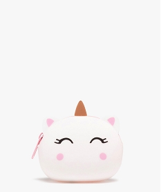 porte-monnaie enfant licorne en silicone souple blancC812301_3
